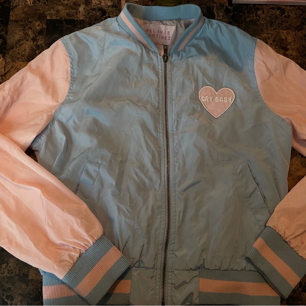 Melanie Martinez Crybaby Bomber Jacket  (Blue and Pink) RARE